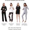 imageAlina Mae Maternity Pregnant womens nursing pajamas set pregnant womens lounge pajamas short sleeveBlack Floral