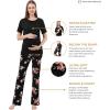 imageAlina Mae Maternity Pregnant womens nursing pajamas set pregnant womens lounge pajamas short sleeveBlack on Pattern