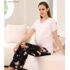 imageAlina Mae Maternity Pregnant womens nursing pajamas set pregnant womens lounge pajamas short sleeveGrey Floral