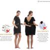 imageLabor and Delivery Gown for Hospital With Pockets Open Back Nursing Pajamas for Women Breastfeeding Maternity NightgownBlack