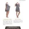 imageLabor and Delivery Gown for Hospital With Pockets Open Back Nursing Pajamas for Women Breastfeeding Maternity NightgownGray