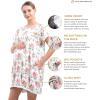imageLabor and Delivery Gown for Hospital With Pockets Open Back Nursing Pajamas for Women Breastfeeding Maternity NightgownPink Floral