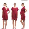 imageLabor and Delivery Gown for Hospital With Pockets Open Back Nursing Pajamas for Women Breastfeeding Maternity NightgownRed
