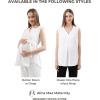 imageMaternity Blouse for Work Pregnancy Top Short Sleeve Shirt Formal Women ChiffonBlack