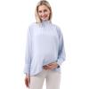 imageMaternity Button Down Shirt Long Sleeve Formal Blouse for Work Pregnant Dress TopLight Blue