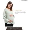 imageMaternity Button Down Shirt Long Sleeve Formal Blouse for Work Pregnant Dress TopLight Green