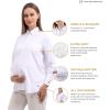 imageMaternity Button Down Shirt Long Sleeve Formal Blouse for Work Pregnant Dress TopWhite