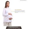 imageMaternity Button Down Shirt Long Sleeve Formal Blouse for Work Pregnant Dress TopWhite