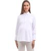 imageMaternity Button Down Shirt Long Sleeve Formal Blouse for Work Pregnant Dress TopWhite