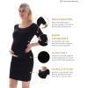imageMaternity Dress Baby Shower Bodycon Short Sleeve Casual Daily Wear to Work WomenAmazing Black