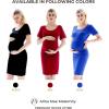 imageMaternity Dress Baby Shower Bodycon Short Sleeve Casual Daily Wear to Work WomenBurgundy Red