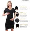 imageMaternity Dress Baby Shower Bodycon Short Sleeve Casual Daily Wear to Work WomenCross Wrap Style  Black