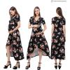 imageMaternity Dress Baby Shower Bodycon Short Sleeve Casual Daily Wear to Work WomenFlow Style  Black Floral