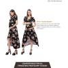 imageMaternity Dress Baby Shower Bodycon Short Sleeve Casual Daily Wear to Work WomenFlow Style  Black Floral