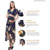 imageMaternity Dress Baby Shower Bodycon Short Sleeve Casual Daily Wear to Work WomenFlow Style  Navy Floral