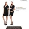 imageMaternity Dress Baby Shower Bodycon Short Sleeve Casual Daily Wear to Work WomenLace Style  Black