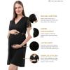 imageMaternity Dress Baby Shower Bodycon Short Sleeve Casual Daily Wear to Work WomenLace Style  Black