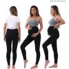 imageMaternity Leggings Pregnant OverBump Pant with Pockets Stretch for Workout YogaBlack Pants With Pockets