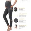 imageMaternity Leggings Pregnant OverBump Pant with Pockets Stretch for Workout YogaGrey