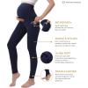 imageMaternity Leggings Pregnant OverBump Pant with Pockets Stretch for Workout YogaNavy