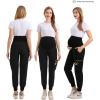 imageMaternity Scrub Jogger Pants for Women Pregnant Doctor Uniform Pant Nurse Scrub w 6 PocketsBlack Jogger