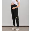 imageMaternity Scrub Jogger Pants for Women Pregnant Doctor Uniform Pant Nurse Scrub w 6 PocketsBlack Open Bottom