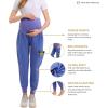 imageMaternity Scrub Jogger Pants for Women Pregnant Doctor Uniform Pant Nurse Scrub w 6 PocketsBlue Jogger