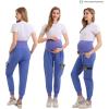 imageMaternity Scrub Jogger Pants for Women Pregnant Doctor Uniform Pant Nurse Scrub w 6 PocketsBlue Jogger