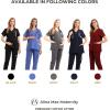imageMaternity Scrub Jogger Pants for Women Pregnant Doctor Uniform Pant Nurse Scrub w 6 PocketsBlue Open Bottom