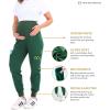 imageMaternity Scrub Jogger Pants for Women Pregnant Doctor Uniform Pant Nurse Scrub w 6 PocketsGreen Jogger