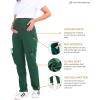 imageMaternity Scrub Jogger Pants for Women Pregnant Doctor Uniform Pant Nurse Scrub w 6 PocketsGreen Open Bottom