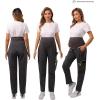 imageMaternity Scrub Jogger Pants for Women Pregnant Doctor Uniform Pant Nurse Scrub w 6 PocketsGrey Open Bottom