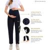 imageMaternity Scrub Jogger Pants for Women Pregnant Doctor Uniform Pant Nurse Scrub w 6 PocketsNavy