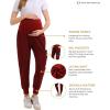 imageMaternity Scrub Jogger Pants for Women Pregnant Doctor Uniform Pant Nurse Scrub w 6 PocketsRed Jogger