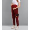 imageMaternity Scrub Jogger Pants for Women Pregnant Doctor Uniform Pant Nurse Scrub w 6 PocketsRed Open Bottom