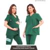 imageMaternity Scrubs Shirt for Women Doctor Uniform Short Sleeve Pregnant Nurse Scrub with Large PocketsGreen Shirt
