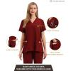 imageMaternity Scrubs Shirt for Women Doctor Uniform Short Sleeve Pregnant Nurse Scrub with Large PocketsRed Shirt