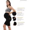 imageMaternity Shorts Pregnant OverBump Pant with Pockets Stretch for Workout YogaBlack