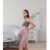 imageMaternity Shorts Pregnant OverBump Pant with Pockets Stretch for Workout YogaPink
