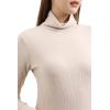 imageMaternity Sweater Dress for Fall Winter Long Sleeve Warm Dress for Work CasualBeige