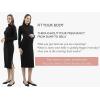 imageMaternity Sweater Dress for Fall Winter Long Sleeve Warm Dress for Work CasualBlack