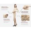imageMaternity Sweater Dress for Fall Winter Long Sleeve Warm Dress for Work CasualVneck Beige