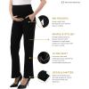 imageMaternity Trouser Style Pants Comfortable Stretch OverBump Women Pregnancy Casual Capris for WorkTrouser Style  Black