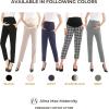 imageMaternity Trouser Style Pants Comfortable Stretch OverBump Women Pregnancy Casual Capris for WorkTrouser Style  Black