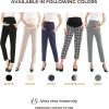 imageMaternity Trouser Style Pants Comfortable Stretch OverBump Women Pregnancy Casual Capris for WorkTrouser Style  Gray