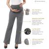 imageMaternity Trouser Style Pants Comfortable Stretch OverBump Women Pregnancy Casual Capris for WorkTrouser Style  Gray