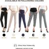 imageMaternity Trouser Style Pants Comfortable Stretch OverBump Women Pregnancy Casual Capris for WorkTrouser Style  Khaki