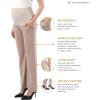 imageMaternity Trouser Style Pants Comfortable Stretch OverBump Women Pregnancy Casual Capris for WorkTrouser Style  Khaki