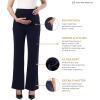 imageMaternity Trouser Style Pants Comfortable Stretch OverBump Women Pregnancy Casual Capris for WorkTrouser Style  Navy