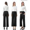 imageMaternity Wide Leg Pants Comfortable Stretch OverBump Women Pregnancy Casual Capris for WorkWide Leg  Black